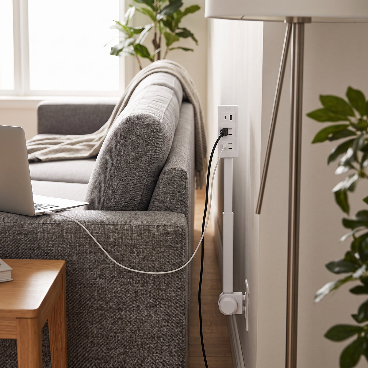 Regleta retráctil con USB-C
