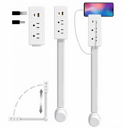 Regleta retráctil con USB-C